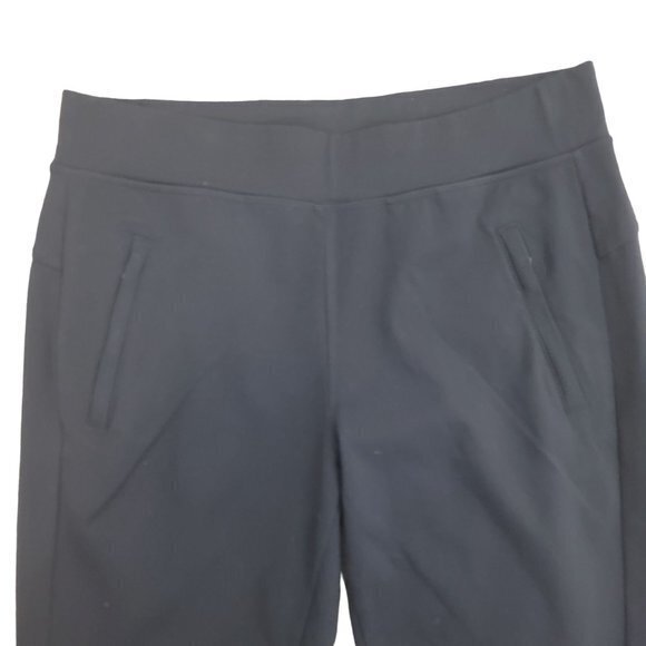 Athleta Size Small Black Modern Metro Mid Rise Straight Leg Loungewear Pants - Picture 2 of 10